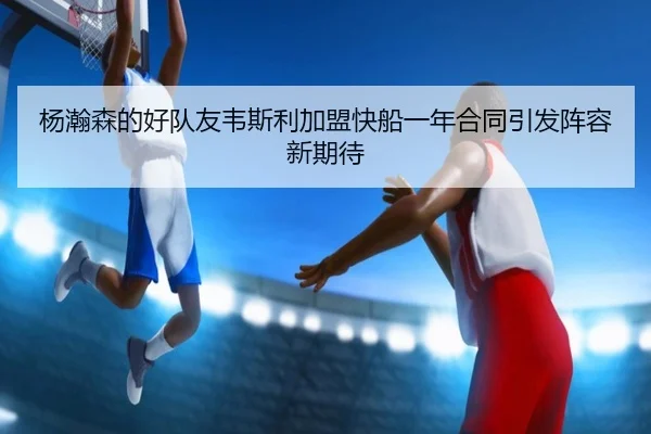 杨瀚森的好队友韦斯利加盟快船一年合同引发阵容新期待